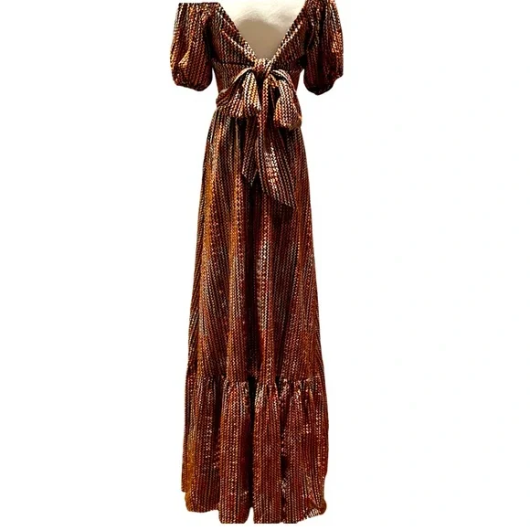 ‼️💥PRICE DROP ☄️ 
NWT Ramy Brook Striped Megan Cutout Maxi Dress Size XS - Picture 2 of 13